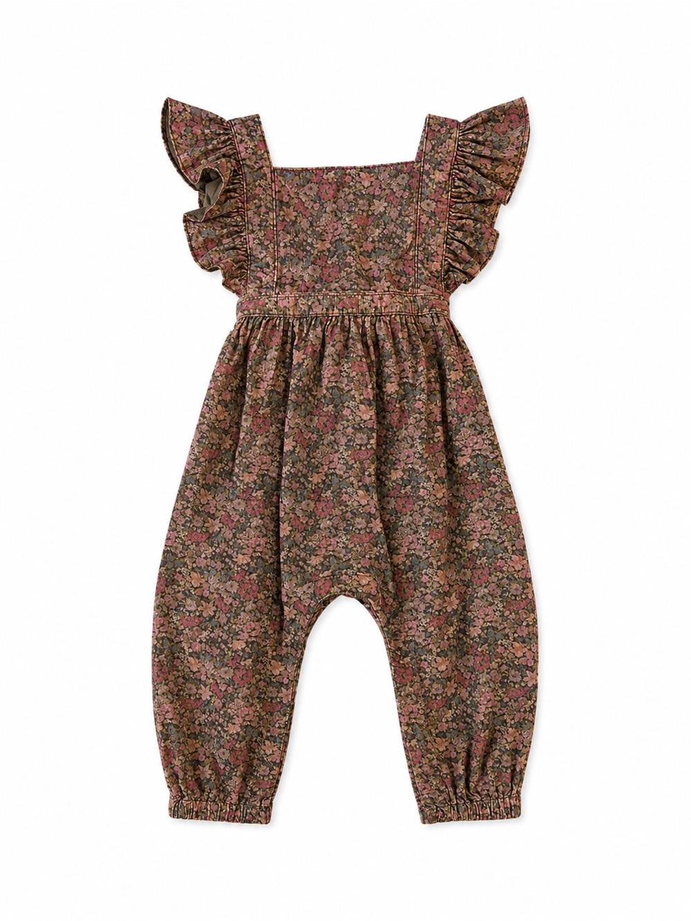 Jamie Kay Organic Cotton Floral Ruffle Romper 1Y EUC